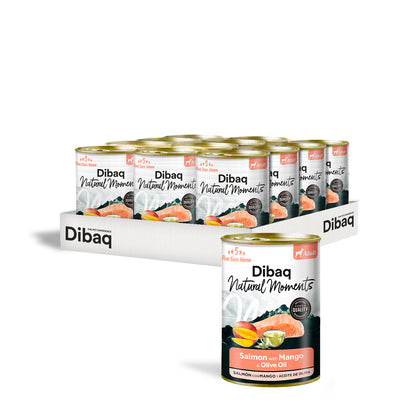 Dibaq Natural Moments Adulto Salmón Con Mango, 12 Latas X 380gr_0