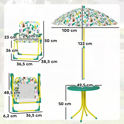 Conjunto Infantil Jardín Aiyaplay Acero, Plástico Verde 49.5x49.5x50 Cm_2