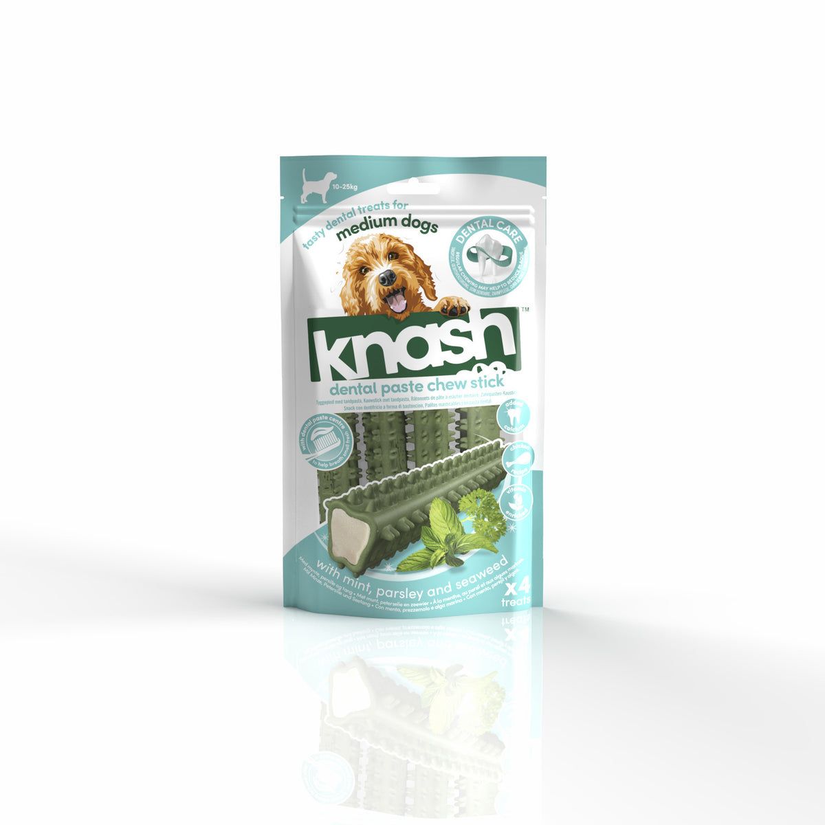 Knash Snack Dental Barritas De Menta Para Perro M 2 Boslas X 4 Uds_0
