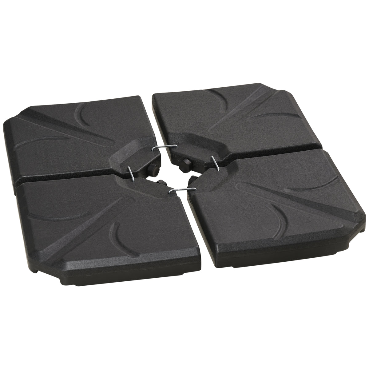 Base Para Sombrilla Outsunny Hdpe Negro 103x103x8.3 Cm_0