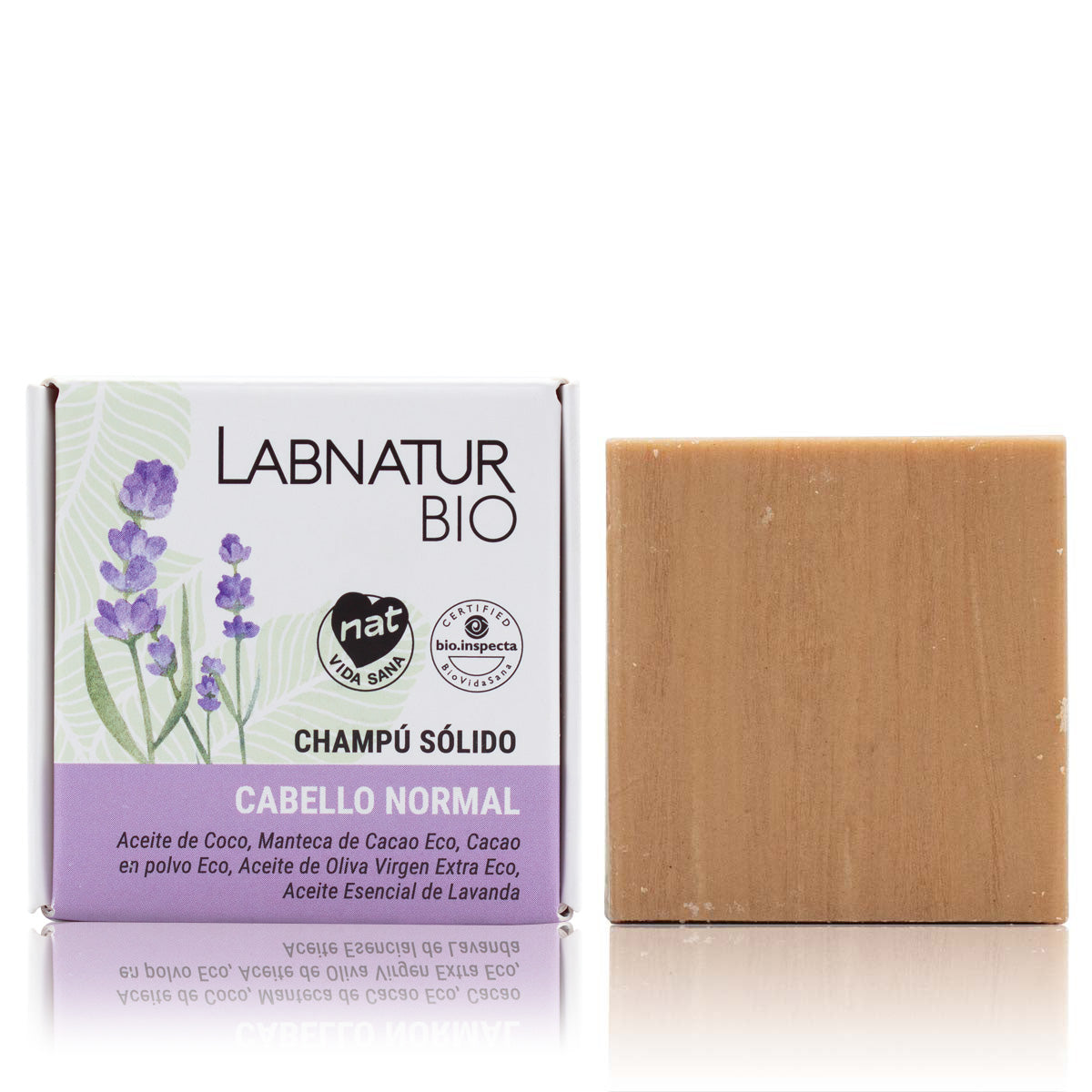 Champú Sólido para Cabello Normal Labnatur 75 g | Coco y Lavanda | Hidratación, Suavidad y Brillo | Vegano_0