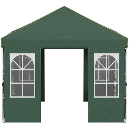 Carpa Plegable Outsunny Tela Oxford, Metal Verde 293x293x272 Cm_3