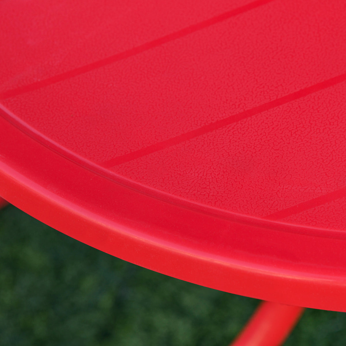 Mesa Y Sillas Plegable Infantil Con Sombrilla Outsunny Ø50x46 Cm Rojo_3