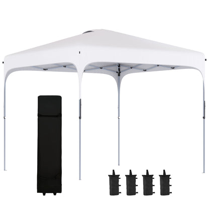 Cenador Plegable Protección Uv 50+ Outsunny 2,5x2,5x2,68 M Blanco_0