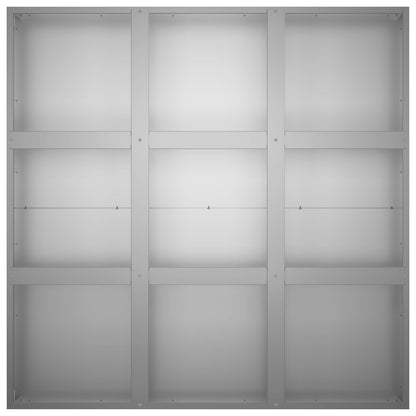 Macetero De Jardín Plateado 100 X 100 X 30 Cm Acero Galvanizado_3