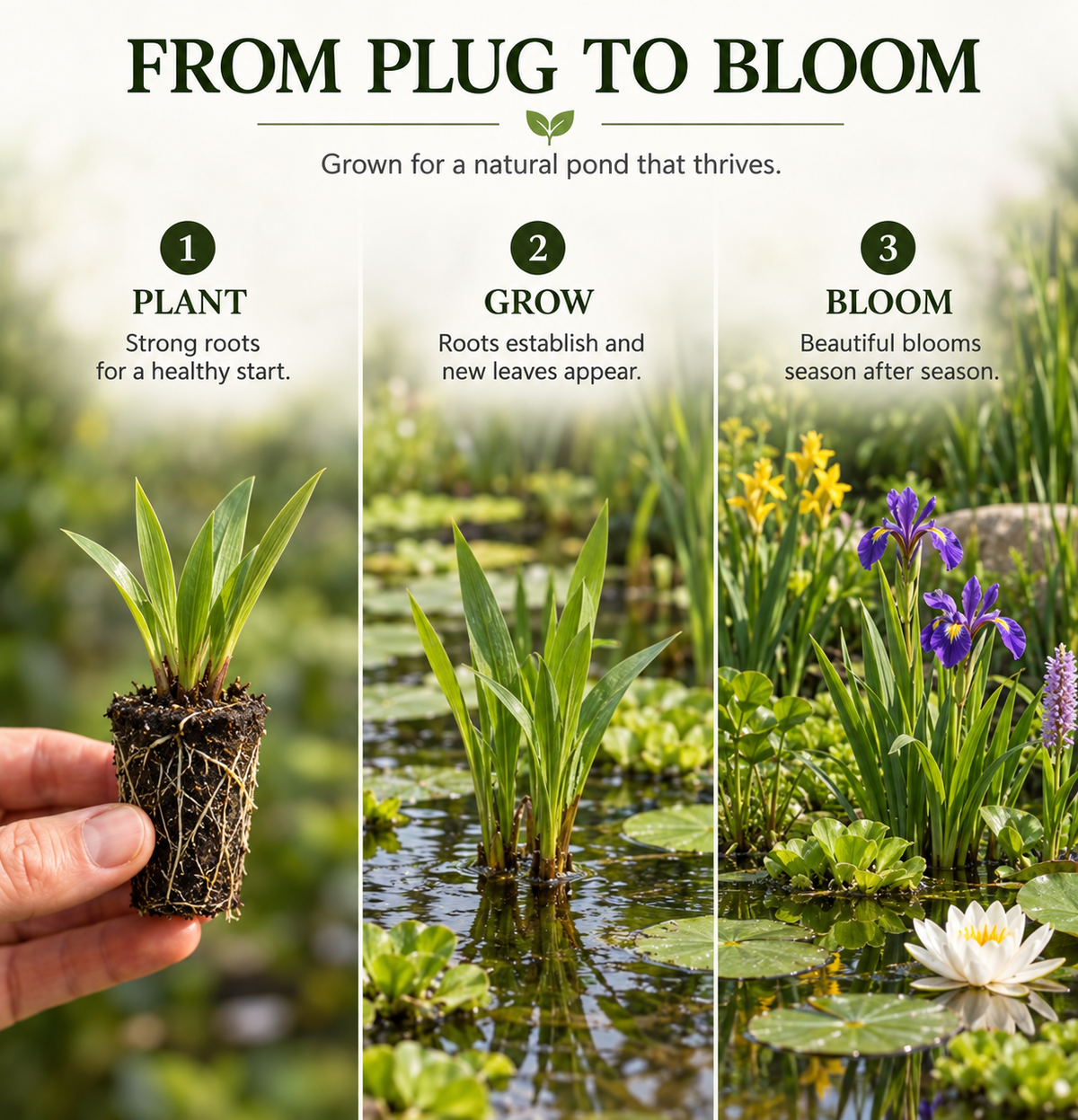Isla Flotante Con Junco Florido - 4 Plantas Acuáticas Resistentes_4