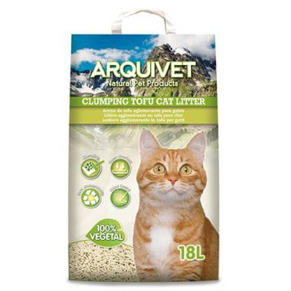 Tofu Cat Litter Arquivet 18 L Arena aglomerante de soja biodegradable