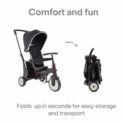 Triciclo Evolutivo Negro Smartrike Str 3 Black With Cream Piping_5