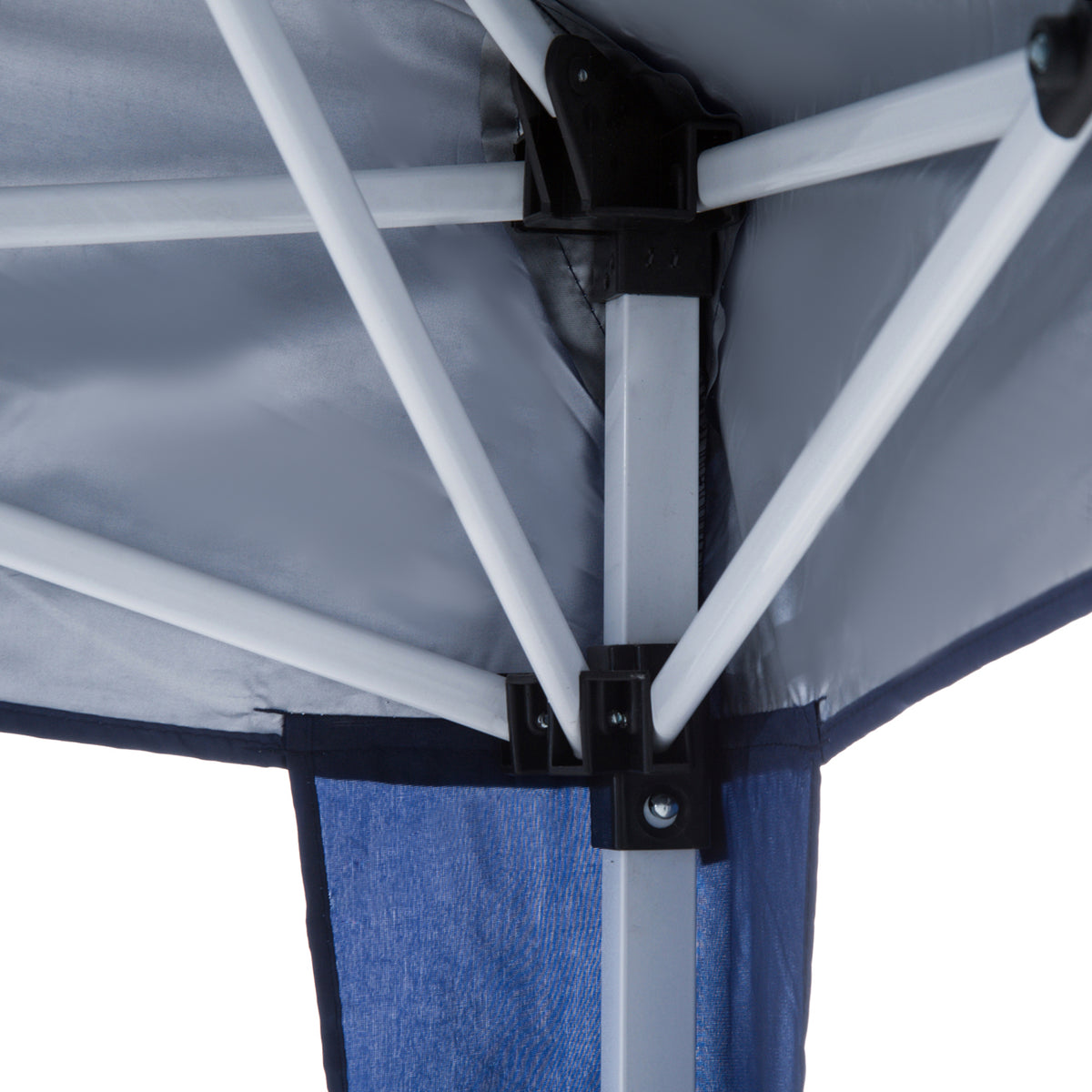 Carpa Plegable Outsunny Azul 240x240x250cm Tela Oxford Acero_3