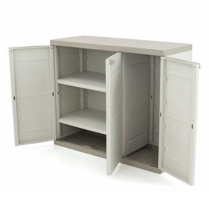 Medio Armario de 3 Puertas 105 cm Titanium Plastiken Beige (Reacondicionado)