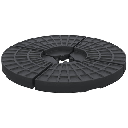 Base De Sombrilla Outsunny Hdpe Negro 48x48x8 Cm_0