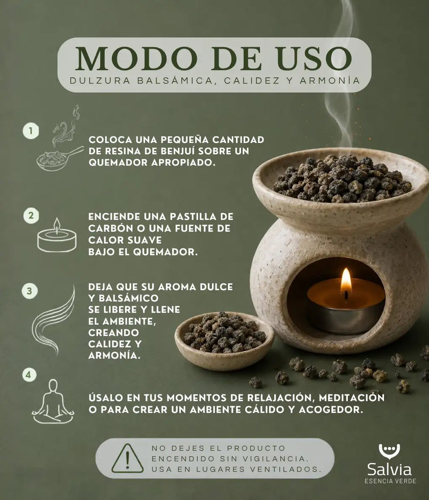 Salvia - Resina Benjui En Grano, Granel | 50g_3