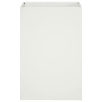 Macetero De Jardín 2 Uds. Blanco 50 X 50 X 75 Cm_3