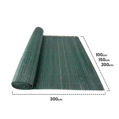 Cerramiento Ecológico De Mimbre Lop Verde 1,5x3 M / Multicolor_3