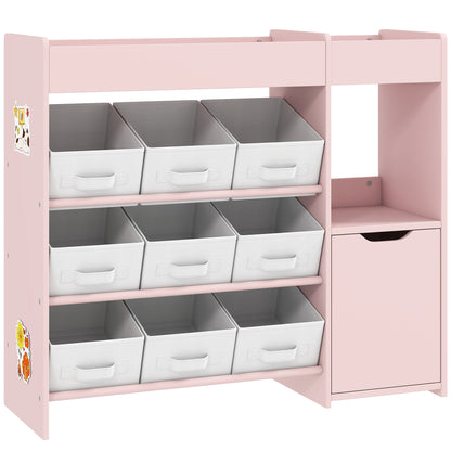Aiyaplay Estantería Para Juguetes Para Niños Con Cestas Extraíbles Rosa_0