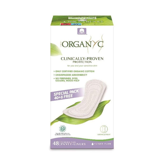 Salvaslip Ultrafino Organyc  48 Ud