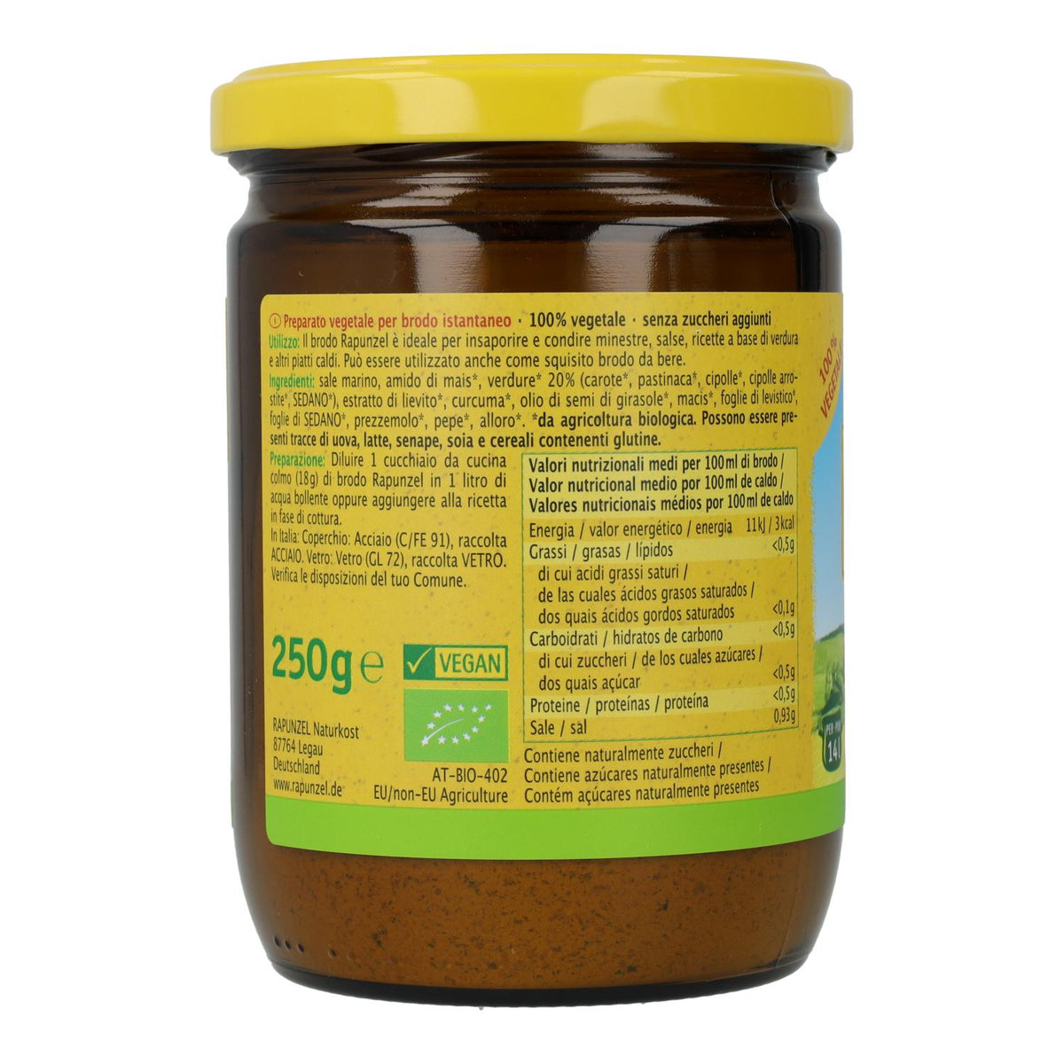 Caldo de Verduras Rapunzel, 250 g