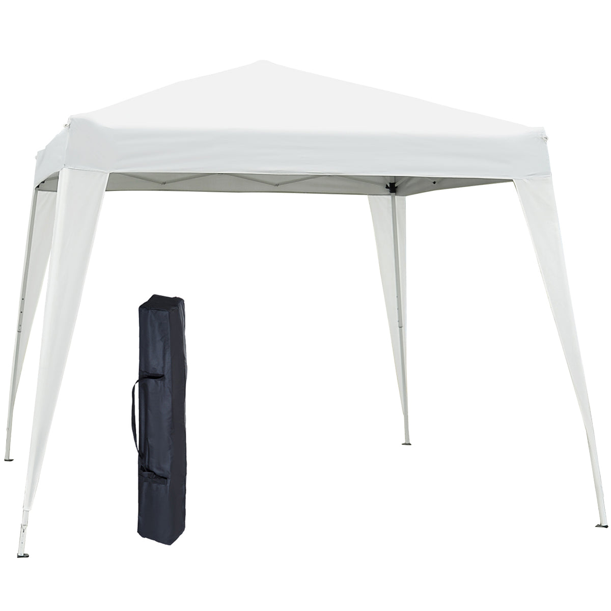 Carpa Plegable Outsunny Blanco 240x240x250cm Tela Oxford Acero_0