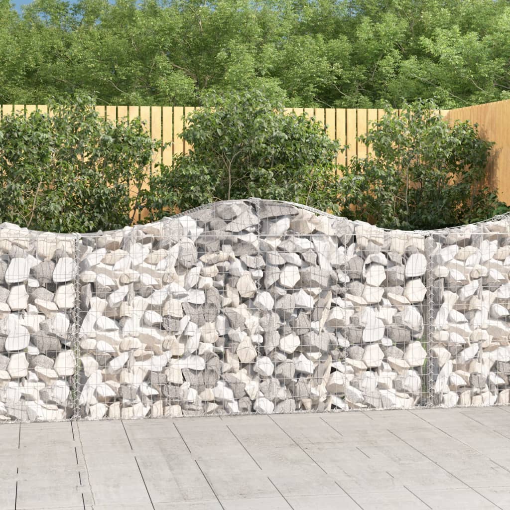 Cestas Gaviones 30 Uds Forma De Arco Hierro 200x30x100/120 Cm_1