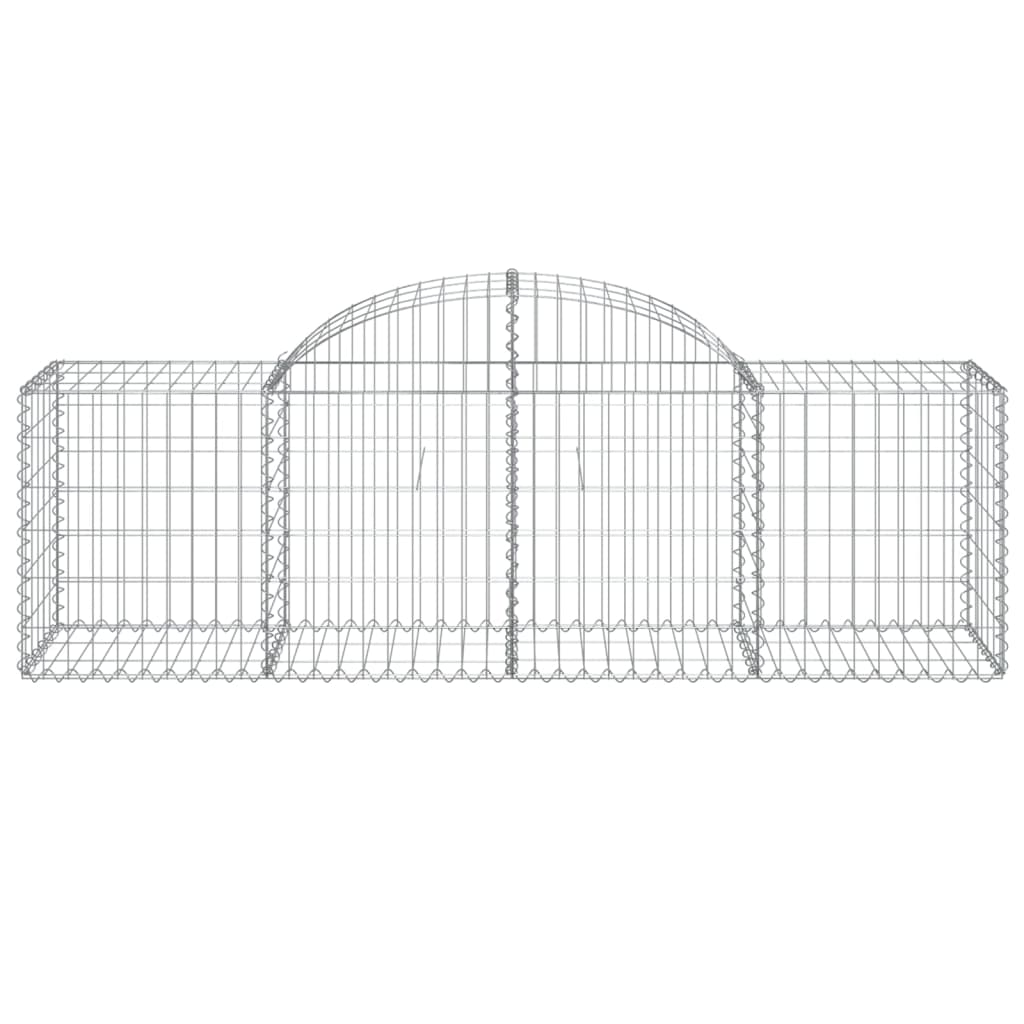 Cestas De Gaviones 30 Uds Forma De Arco Hierro 200x50x60/80 Cm_3