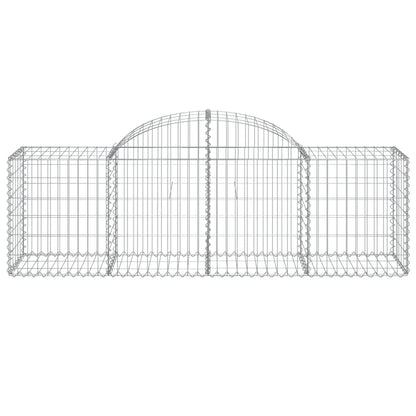 Cestas De Gaviones 11 Uds Forma De Arco Hierro 200x50x60/80 Cm_3