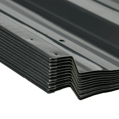 Paneles Acero Galvanizado Outsunny Acero Galvanizado Gris Oscuro 129x45 Cm_4