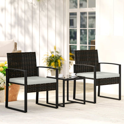 Conjunto De Jardín Outsunny Acero, Pe Crema 58x55x76 Cm_1