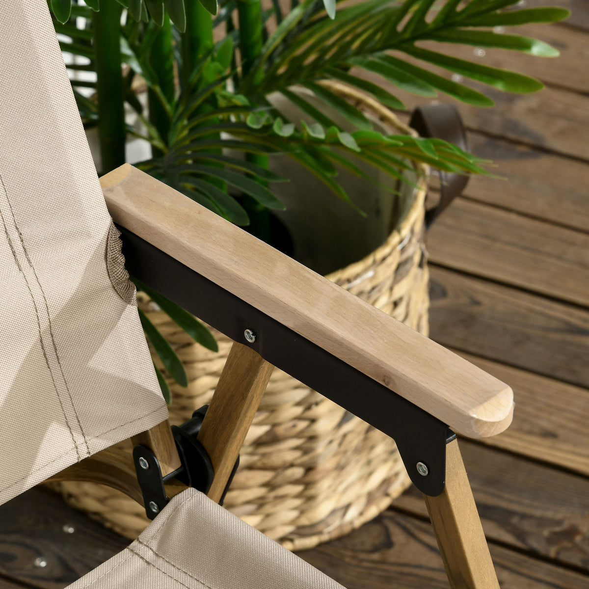Sillas De Camping Outsunny Tela Oxford, Acero Caqui 54x59x78 Cm_3