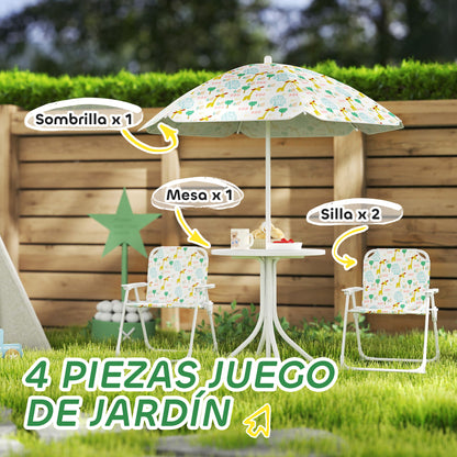 Conjunto Infantil Jardín Aiyaplay Acero, Poliéster Blanco 49.5x49.5x50 Cm_3