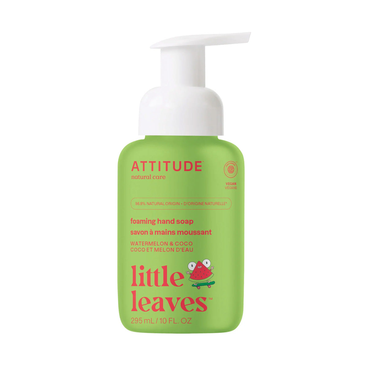 Super Leaves Kids Jabón de manos espumoso para niños Sandía y coco Attitude 295 ml