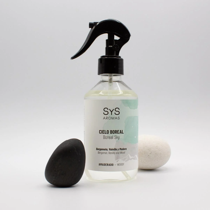 Ambientador Pulverizador Cielo Boreal Experience SYS Aromas 300 ml | Bergamota, Vainilla y Madera | Sofisticado_1