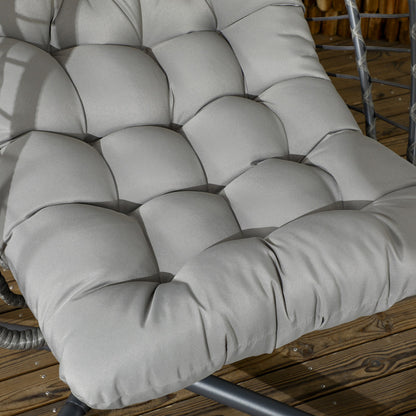 Silla Colgante Outsunny Acero, Pe Gris Oscuro 100x131x194 Cm_4