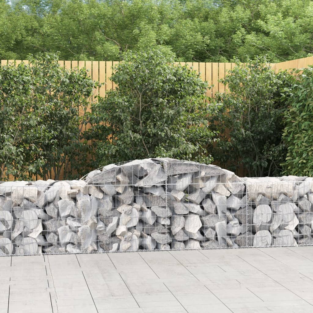 Cestas De Gaviones 20 Uds Forma De Arco Hierro 300x50x60/80 Cm_1