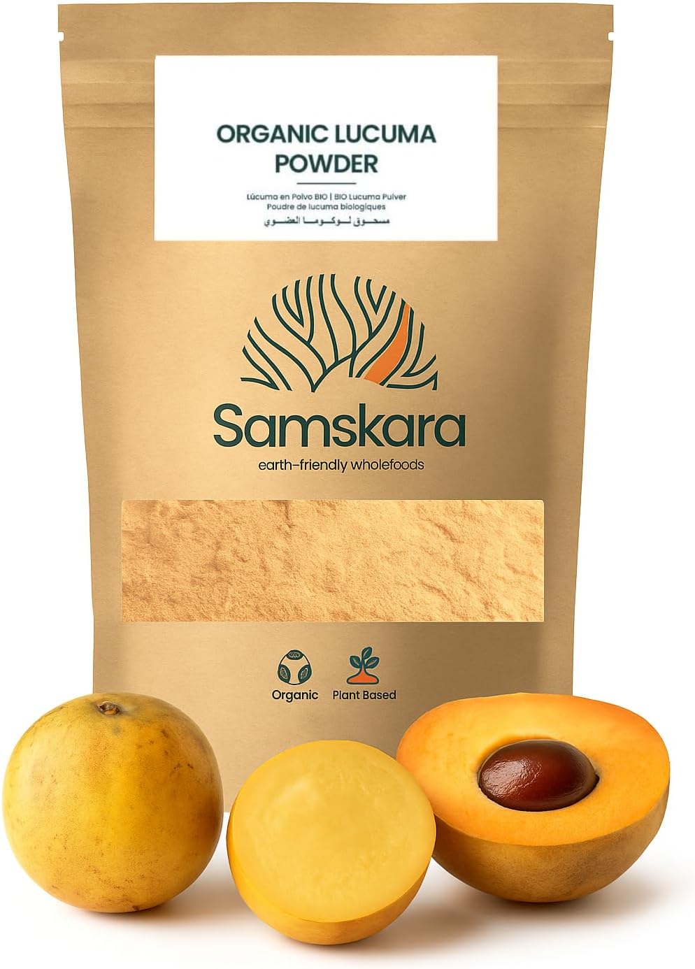 Lúcuma En Polvo Bio - 4kg (1kg Envase Retail + 3kg Bolsa Granel De Recarga) | Superalimento Ecológico Vegano_0