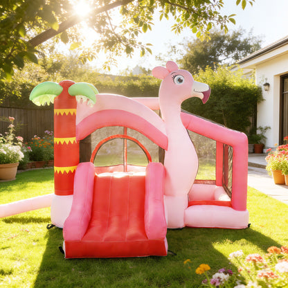 Castillo Inflable Para Niños Aiyaplay Tela Oxford Rosa 255x230x196 Cm_1