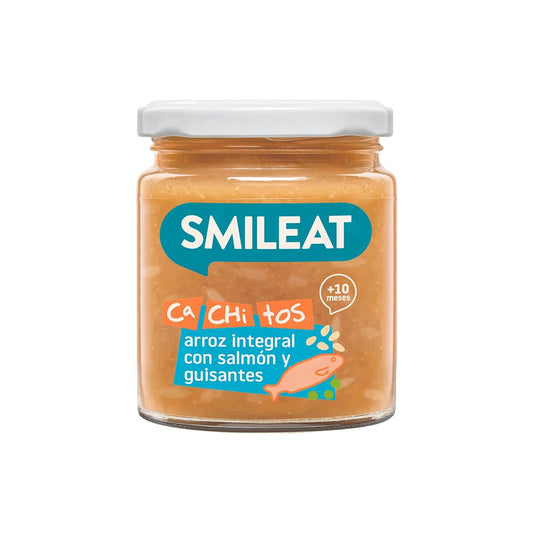 Tarrito de Arroz con Salmon y Guisantes ECO CA CHI TOS Smileat, 230g