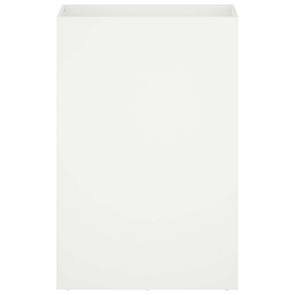 Macetero De Jardín 2 Uds. Blanco 40 X 30 X 75 Cm_3