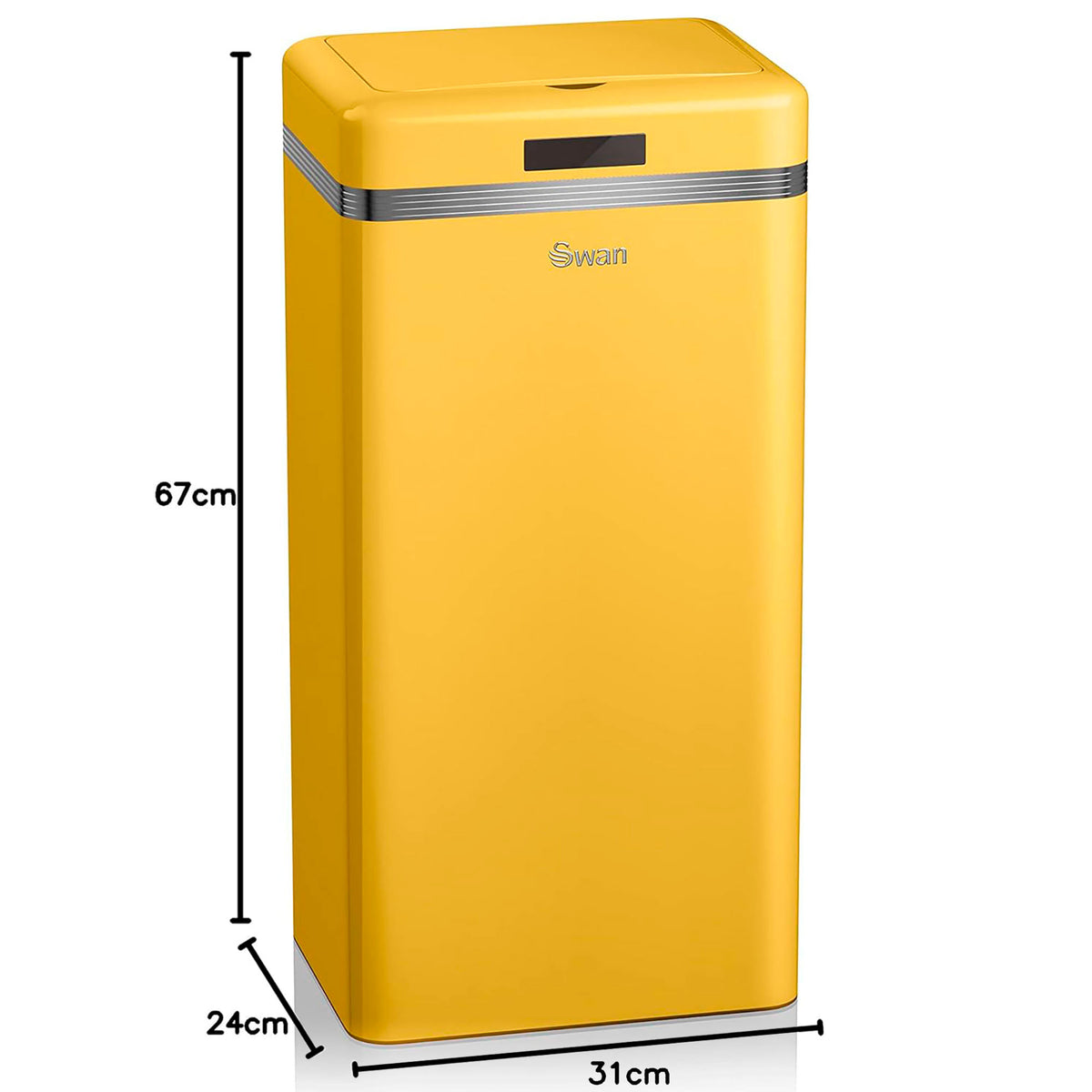 Swan Cubo De Basura Cocina Automático, Sensor De Movimiento, 45l, Metálico, Papelera Reciclaje,swka4500yelneu,amarillo_3