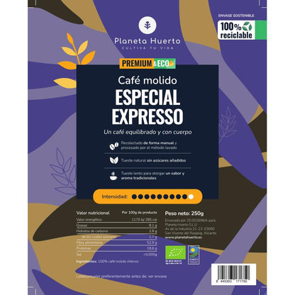 Café molido Eco especial Expresso Planeta Huerto 250 g