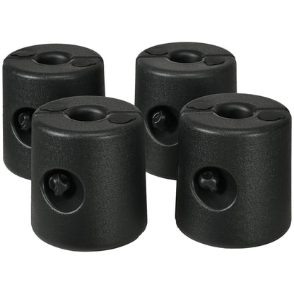 Pesos Para Carpas Outsunny Hdpe Negro 24x24x25.5 Cm_0