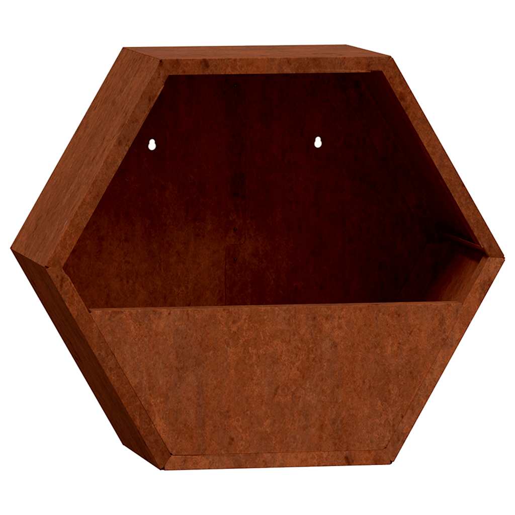 Jardineras De Pared 2 Uds Acero Corten Oxidado 46x10x40 Cm_4