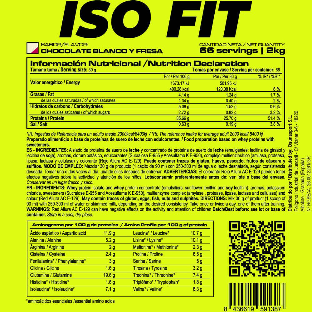 Iso Fit - 2kg - Chocolate Blanco Con Fresa - Aumenta La Masa Muscular - Masmusculo_5