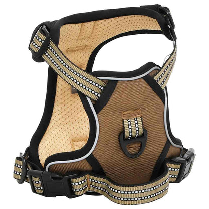 Arnés Para Perros Con Correa Y Collar Ajustable Marrón Xl_2