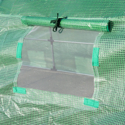 Invernadero De Jardín Outsunny Verde 12 Ventanas 6x3x2m_4