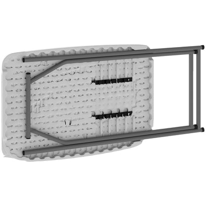 Mesa De Camping Outsunny Metal, Hdpe Blanco 75x50x73.5 Cm_4
