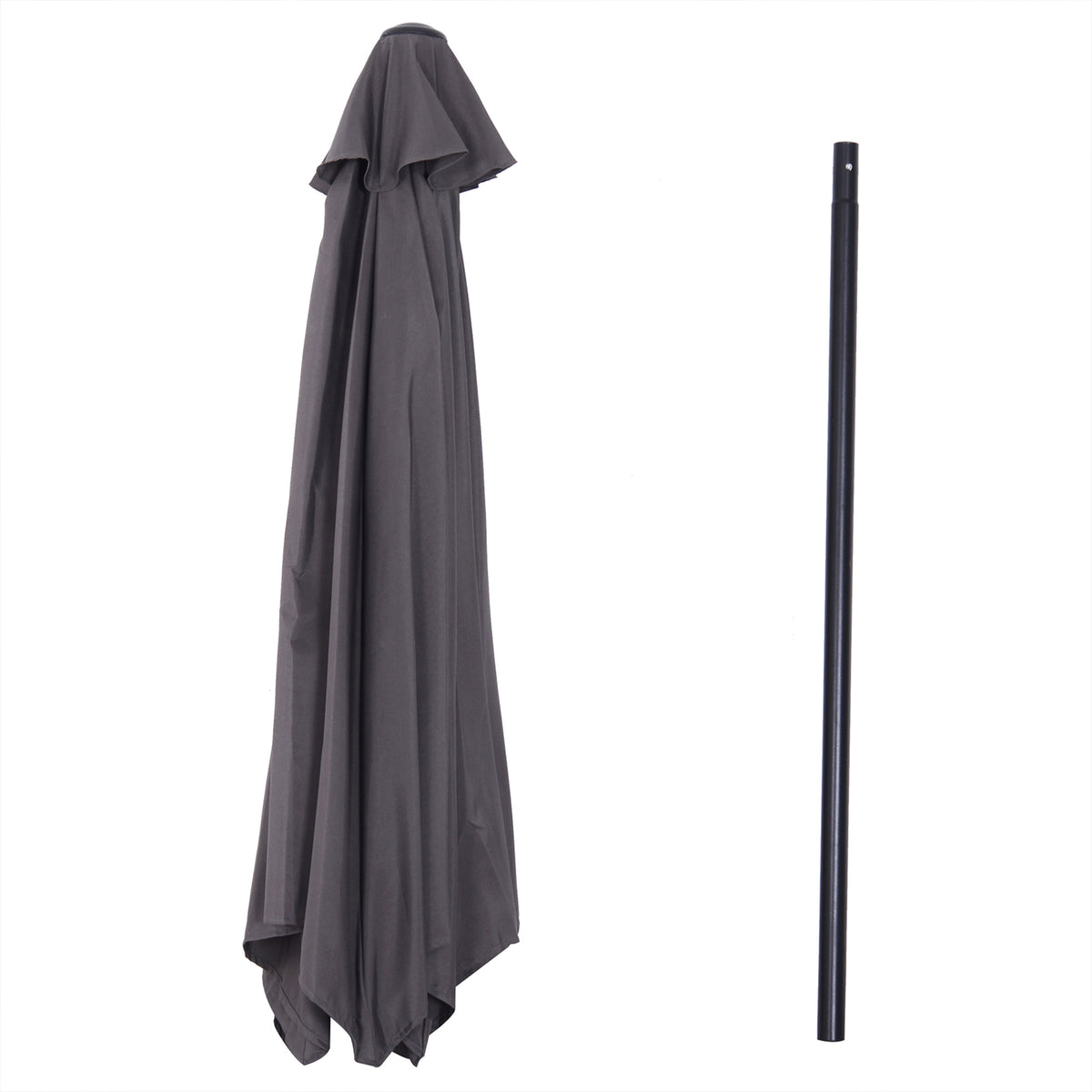 Sombrilla De Jardín Reclinable Con Manivela Outsunny Ø270x235cm Gris_3