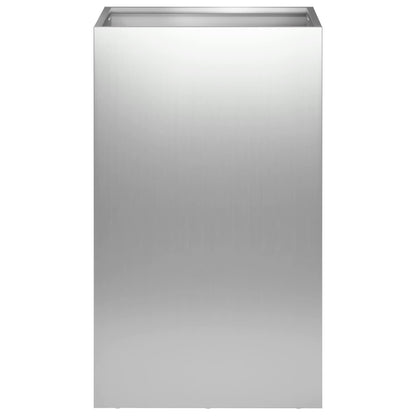 Macetero De Jardín Plateado 40 X 40 X 50 Cm Acero Galvanizado_2