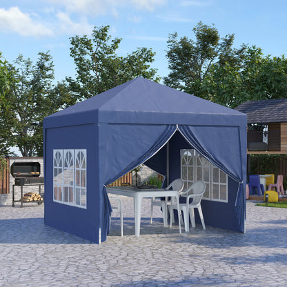 Carpa Plegable Outsunny 295x295x258 Cm Azul_1