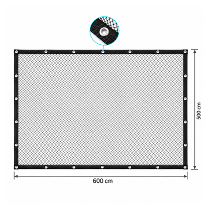 Cover Net Red Estanque 6x5m - Malla 10mm - Negro/verde - Con Estacas_3