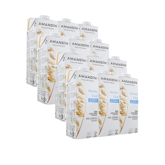 Pack 12 x Bebida de Avena Bio Amandin 1L